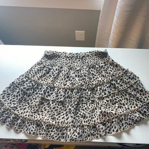 Cheetah Print Flowy Skirt
